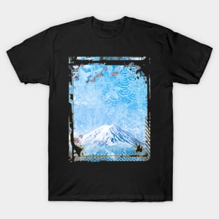 Japan Mount Fuji Cherry Blossom Sakura Collage Art 63 T-Shirt